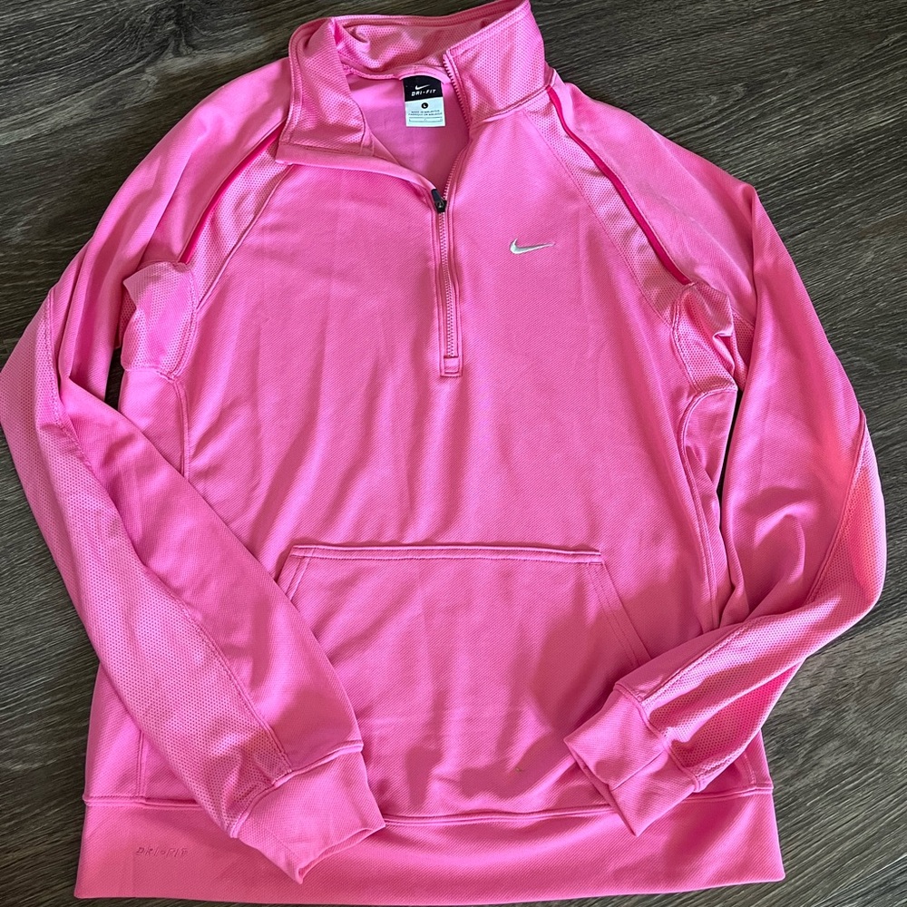 Nike Dri-FIT Pink Half-Zip Top
